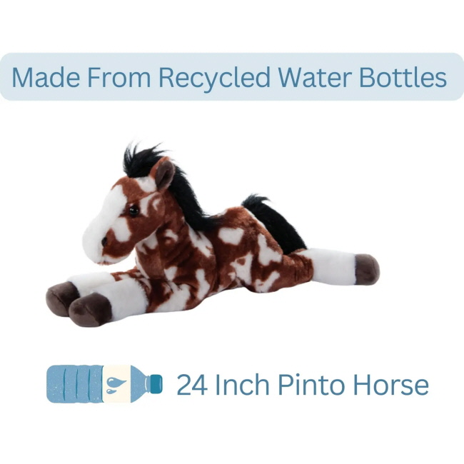 Wild Onez Jumbo by Zoologee - 24" Pinto Floppy Horse #4