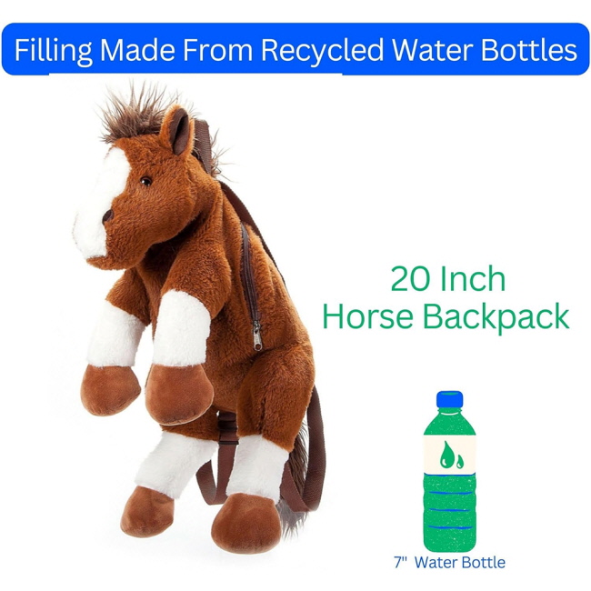 Plushie Backpack by Zoologee - 20" Horse #3