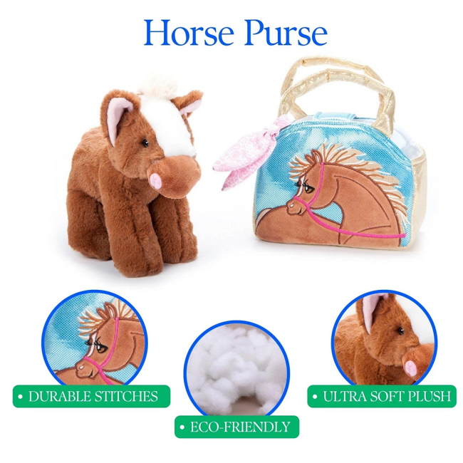 Plushie & Purse Set by Zoologee - Chestnut Horse #3