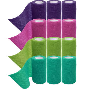 4" x 5 Yard Cohesive Bandages | Sold by the box (12 rolls) - Price is per roll.