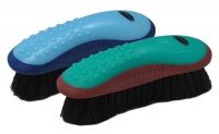 Showman Extra soft horse hair finishing brush with grip dot handle