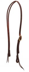 Showman Heavy oiled harness leather split ear headstall with brass buckle