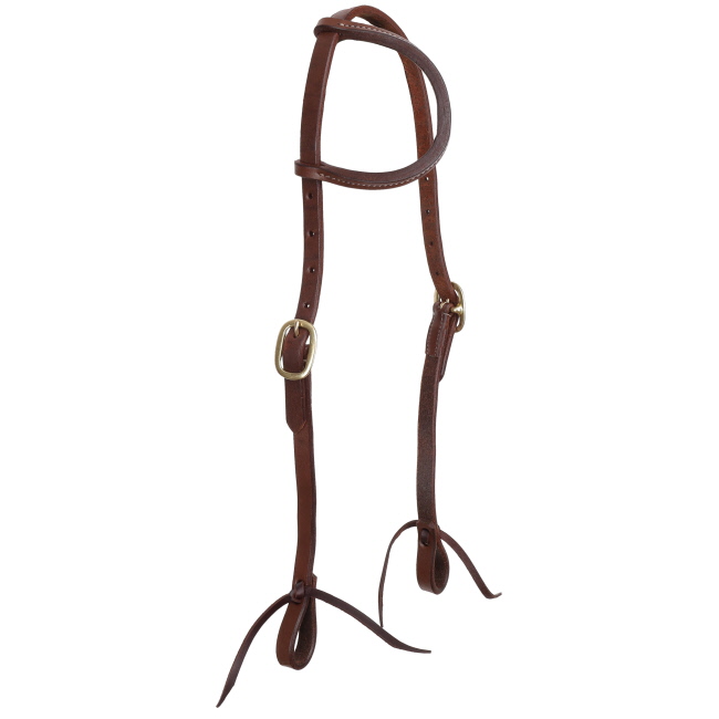 Showman Double Buckle Sliding One Ear Headstall