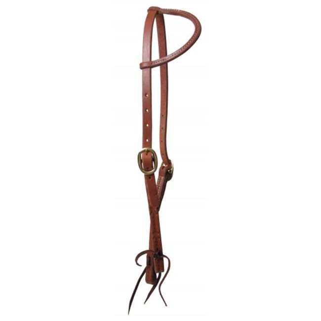 Showman Double Buckle Sliding One Ear Headstall
