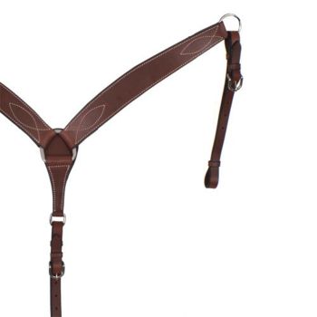 Showman Dark Brown Leather Breastcollar
