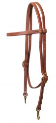 Showman oiled harness leather headstall with snaps