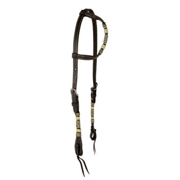 Showman One Ear Headstall with Rawhide Accents
