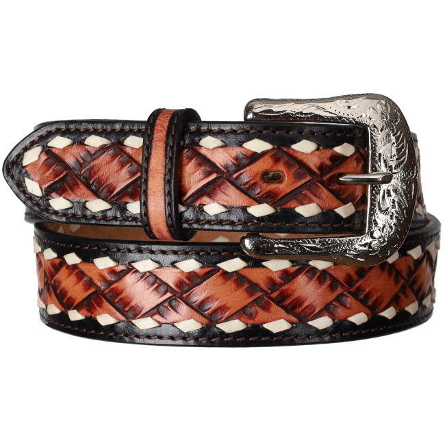 Showman Trailhand Weave Argentina Cow Leather Belt
