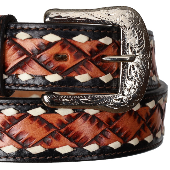 Showman Trailhand Weave Argentina Cow Leather Belt #2