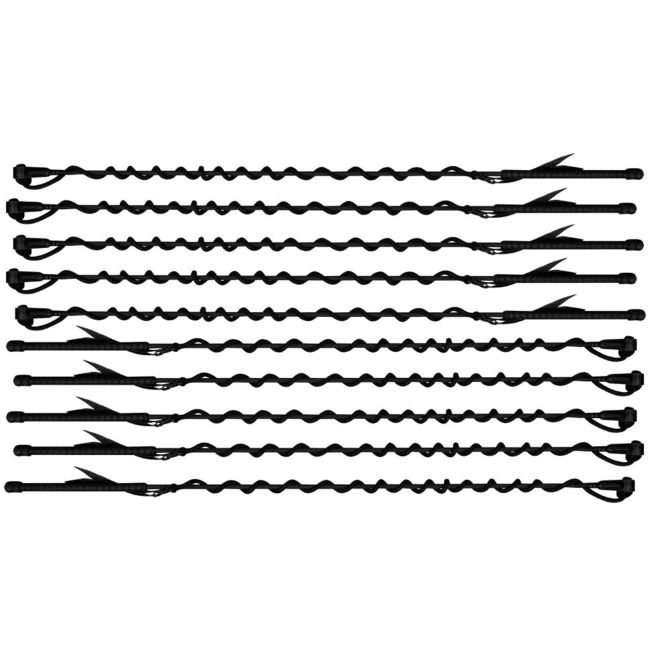 Training whip with nylon string and leather end. Featuring a 4' shaft and 5' lash with 10" molded handle #2