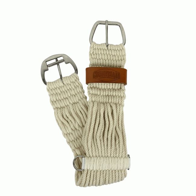 Showman Mohair Straight String Girth with Stainless Steel Roller Buckle #2