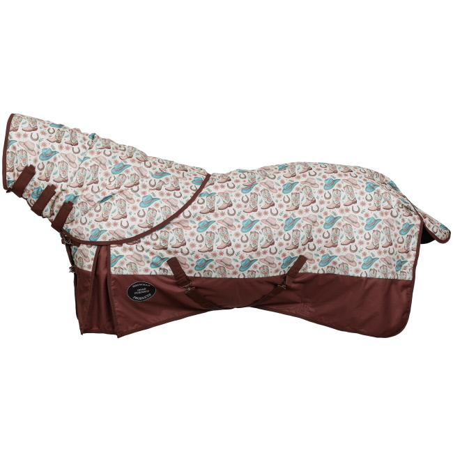 Showman Western Whimsy 1200D Waterproof and Breathable Turnout Blanket with Detachable Neck