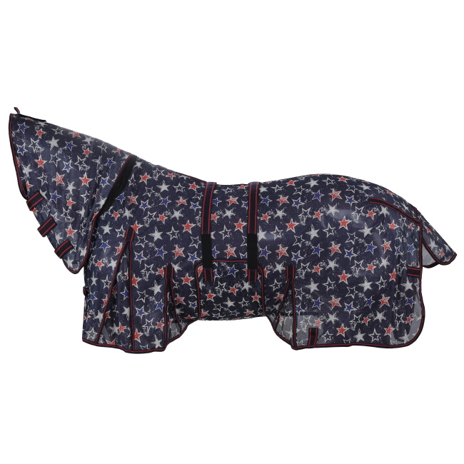 Showman Star-Spangled Mesh Fly Sheet with Neck Cover