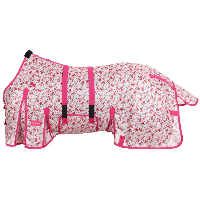 Showman Cherry Coquette Mesh Fly Sheet with Detachable Neck Cover #2
