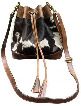 Klassy Cowgirl Hair on Cowhide Bucket Bag