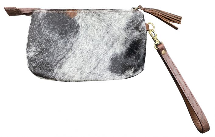 Klassy Cowgirl Hair on Cowhide Clutch Wristlet #2