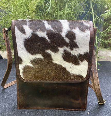 Klassy Cowgirl Leather Crossbody Bag with hair on cowhide #2