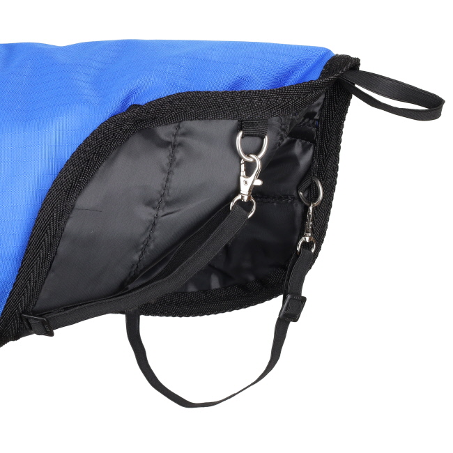 Showman Trail Tough 600D Blue Dog Coat with Hood - Medium #3