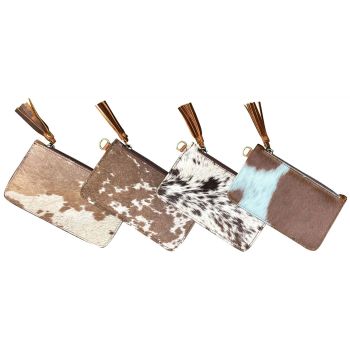 Klassy Cowgirl Brown Hair on Cowhide Clutch with Wristlet