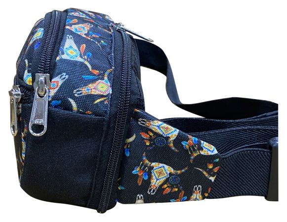 Showman Hip Pack (Fanny Pack) Bag with Steer Skull design #3