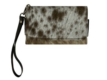 Klassy Cowgirl Hair on Cowhide Clutch Phone Wallet #3