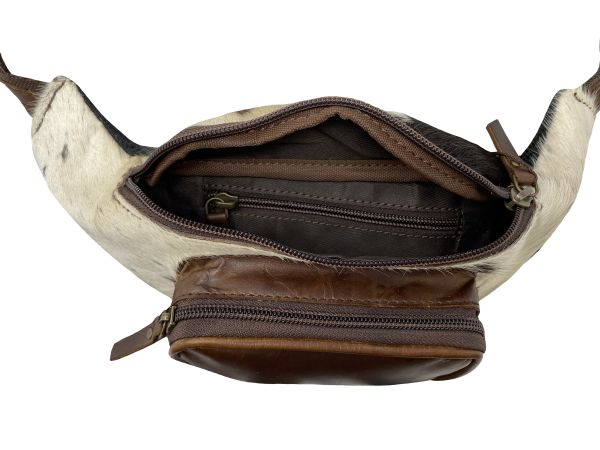 Klassy Cowgirl Genuine Leather Hair on Cowhide Fringe Fanny Pack #3