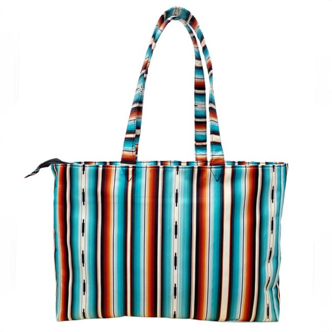 Showman Teal Serape Nylon Travel Tote #3