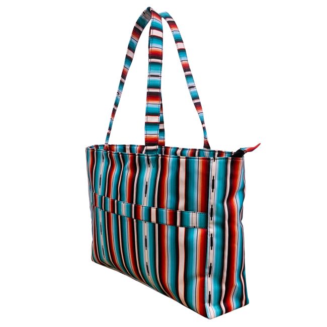 Showman Teal Serape Nylon Travel Tote