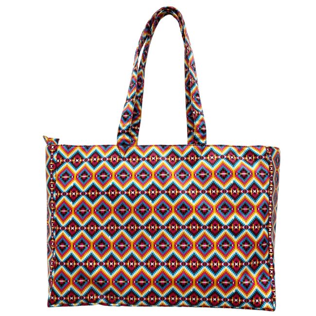 Showman Bright Pink Aztec Nylon Travel Tote #3