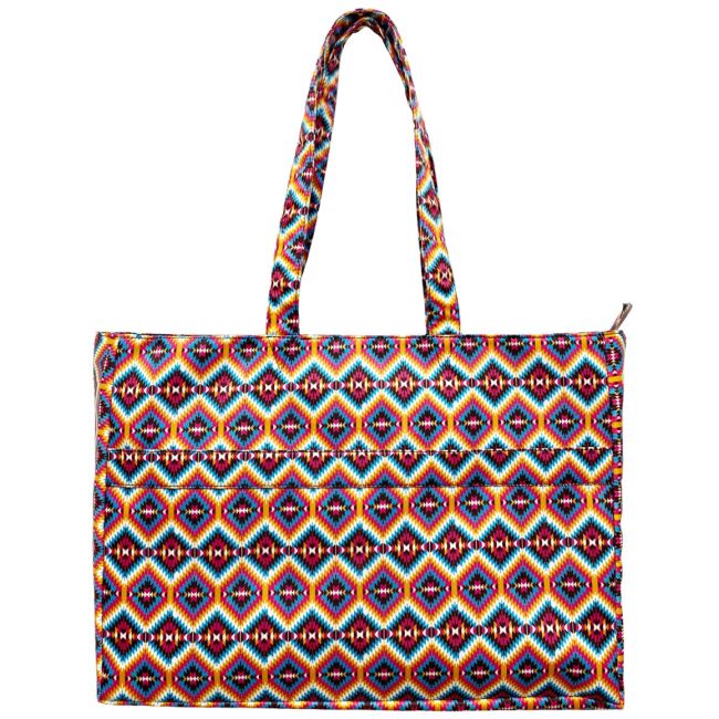 Showman Bright Pink Aztec Nylon Travel Tote #2