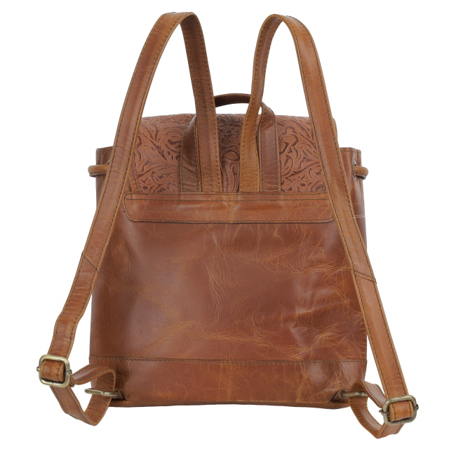 Klassy Cowgirl Timber Rose Leather Backpack Bag #3