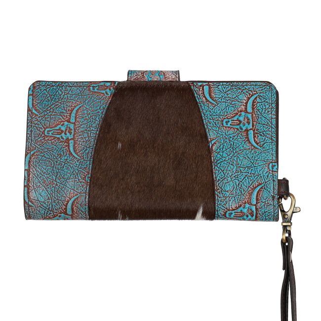 Showman Turquoise Plains Steer Clutch Purse #2