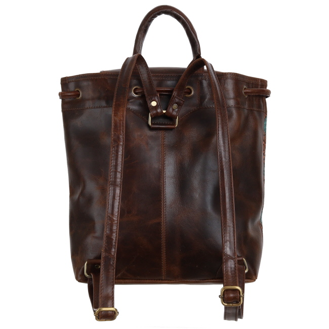Klassy Cowgirl Gator Patch Leather Backpack Bag #3