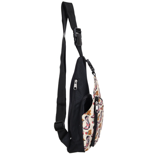 Showman Boots in Bloom Sling Crossbody Backpack #3
