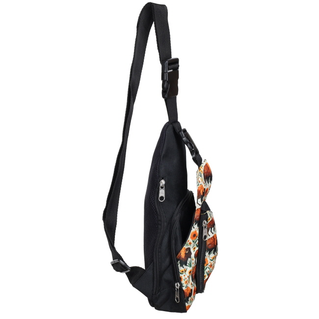 Showman Bison Blooms Sling Crossbody Backpack #3