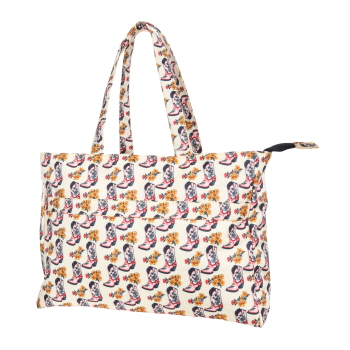 Showman Boots in Bloom Travel Tote