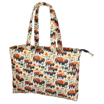 Showman Bison Blooms Travel Tote