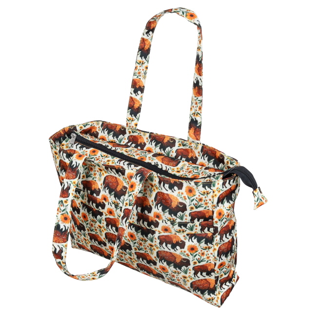 Showman Bison Blooms Travel Tote #3