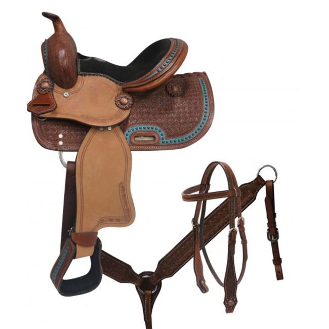 Double T Pony Pioneer Youth Saddle Set - 10 Inch