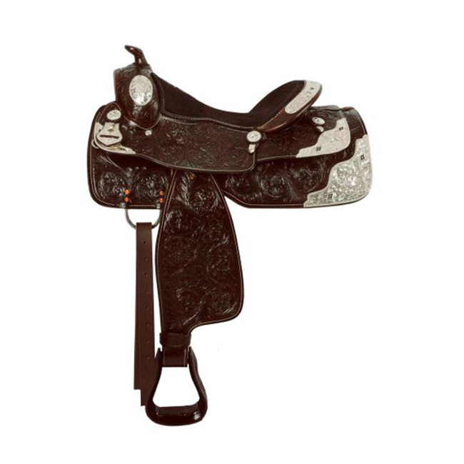 16" Double T fully tooled dark oil show saddle
