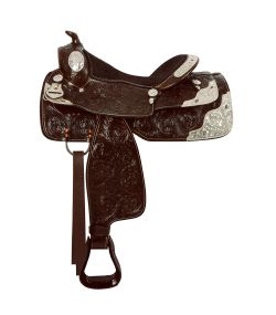 16" Double T fully tooled dark oil show saddle