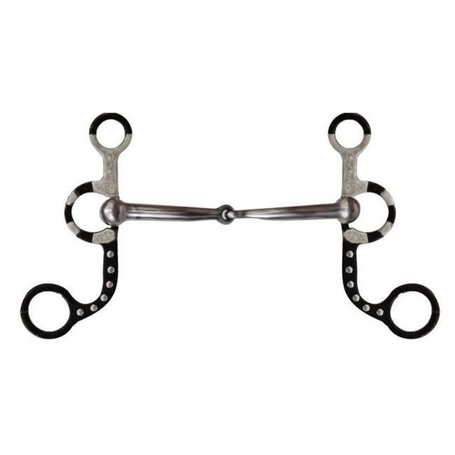 Showman 5" Black Steel Bit with Silver Engraving