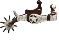 Showman Brown Steel Texas Star Spur