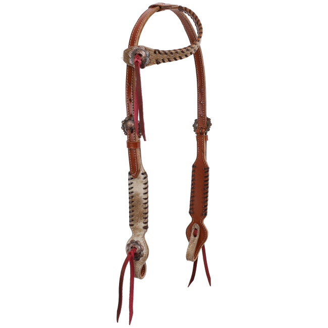 Showman Frontier Hide One Ear Headstall and Breastcollar Set #2