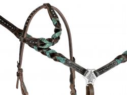 Showman Miracle Braid One Ear Headstall and Breast Collar Set #2