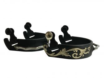 Showman Ladies Size Black Steel Bumper Spurs #2