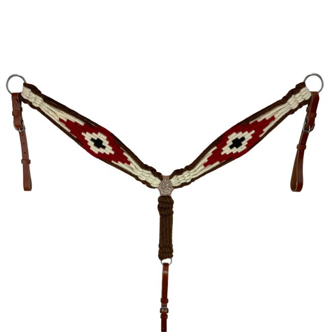 Showman Redend Point Corded Mohair One Ear Headstall and Breastcollar Set #3