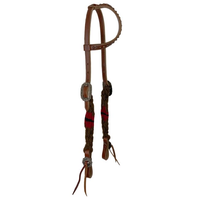 Showman Redend Point Corded One Ear Headstall and Breastcollar Set #2
