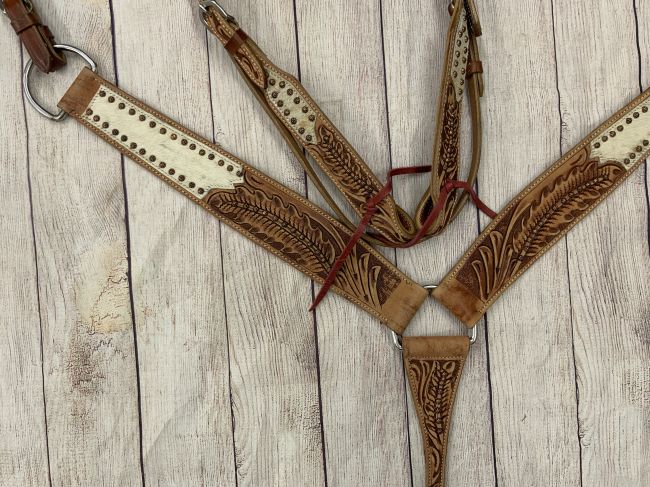 Showman Floral Frontier Browband Headstall and Breastcollar Set #5