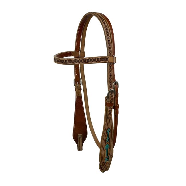 Showman Teal Arrows Browband Headstall and Breastcollar Set #3